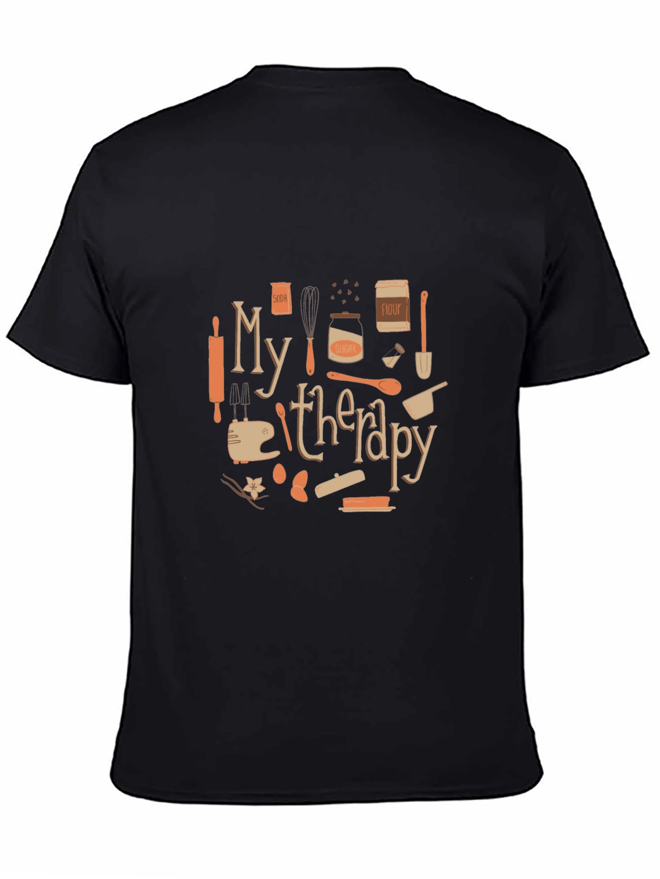 Black Baking Therapy T-Shirt - Baker's Delight view 4