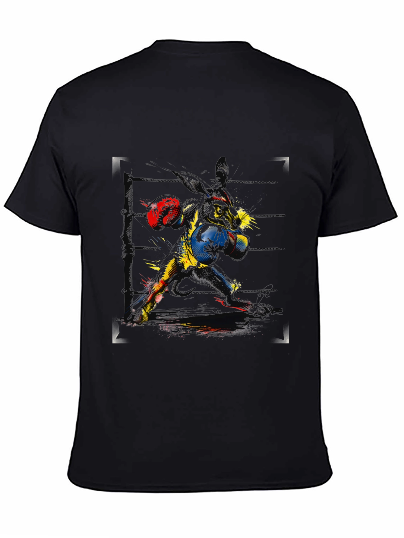 Black Boxing Rabbit Graphic Tee view 4