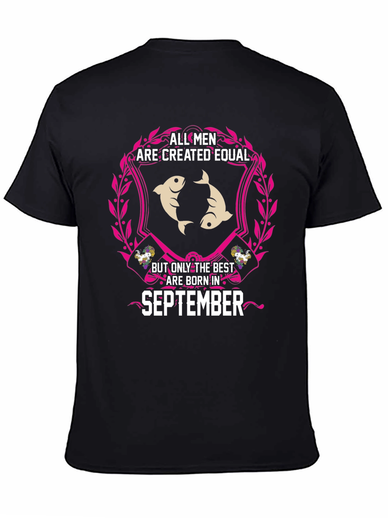 Black September Born Best Men's T-Shirt view 4