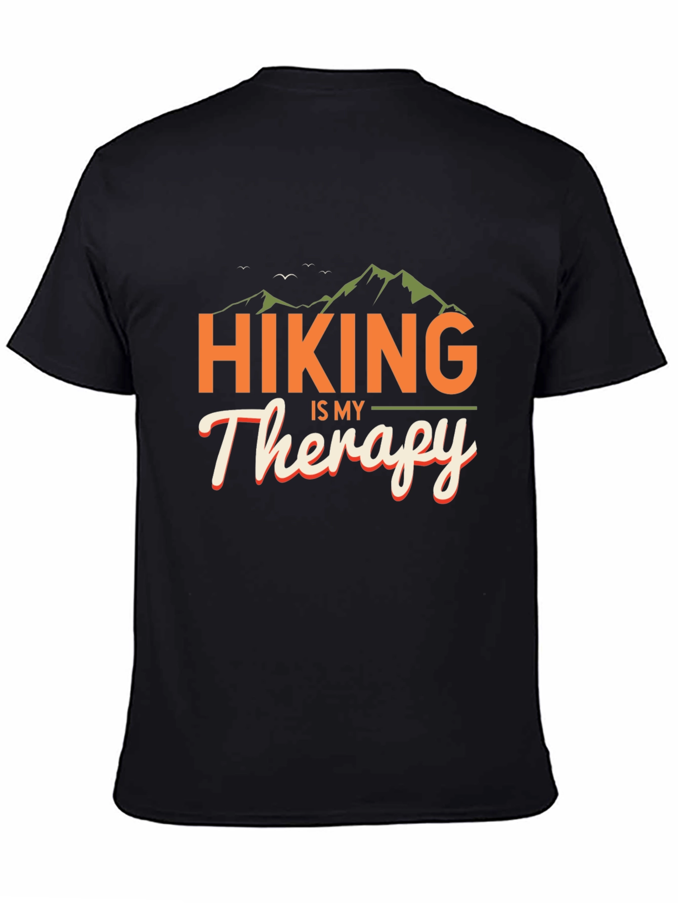 Black Hiking is My Therapy T-Shirt view 4
