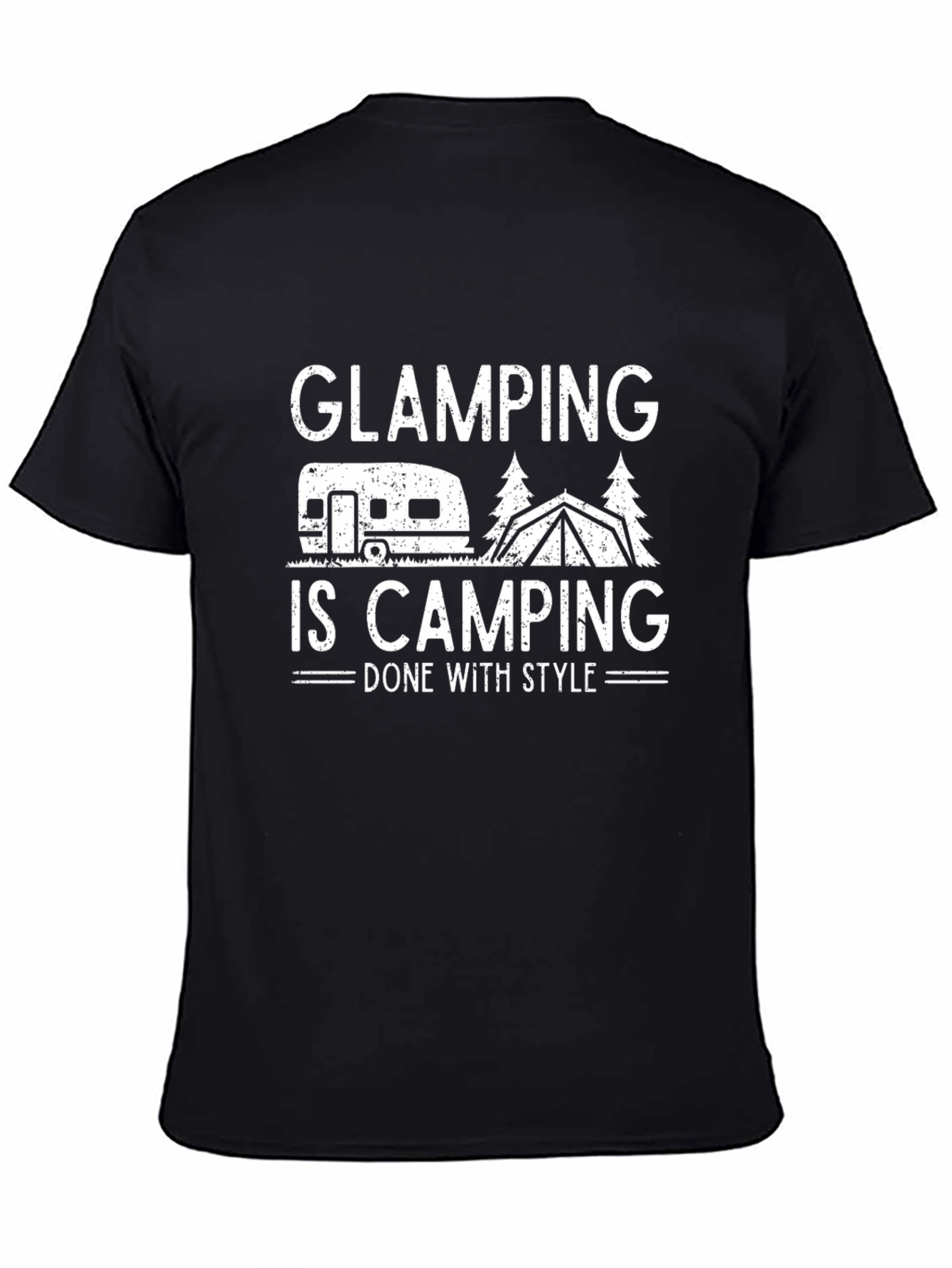 Black Glamping is Camping T-Shirt - Done With Style view 4