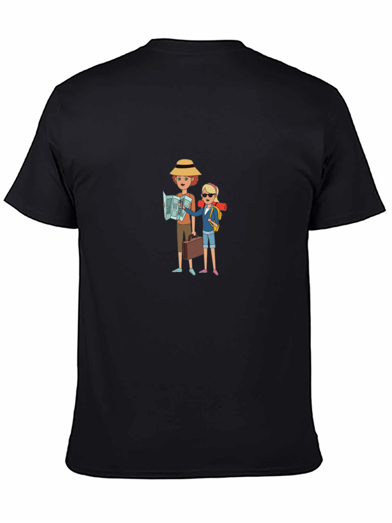 Black Traveler Graphic Print Black T-Shirt view 4