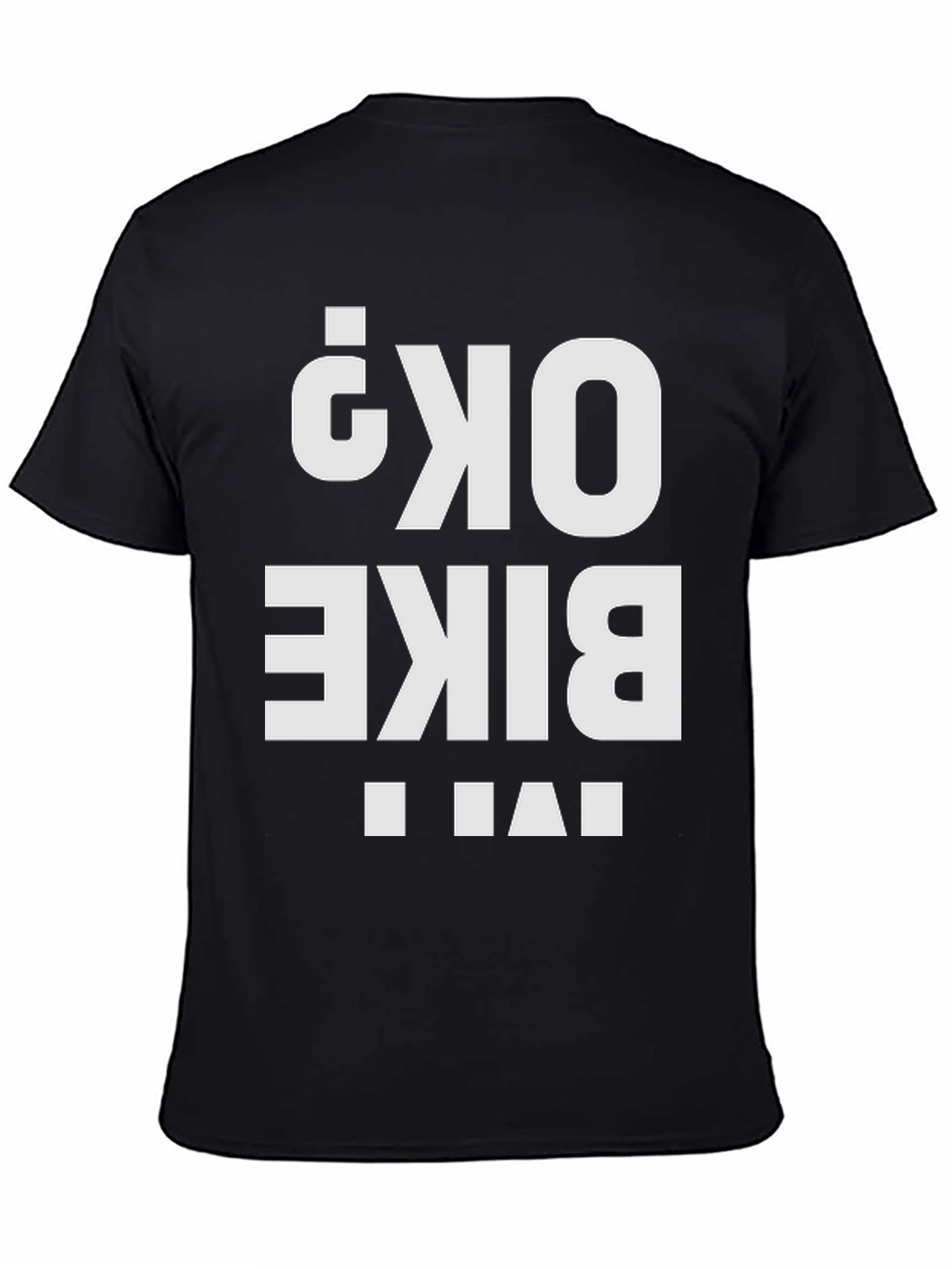 Black Bike OK? Graphic Tee - Black Cotton T-Shirt view 4