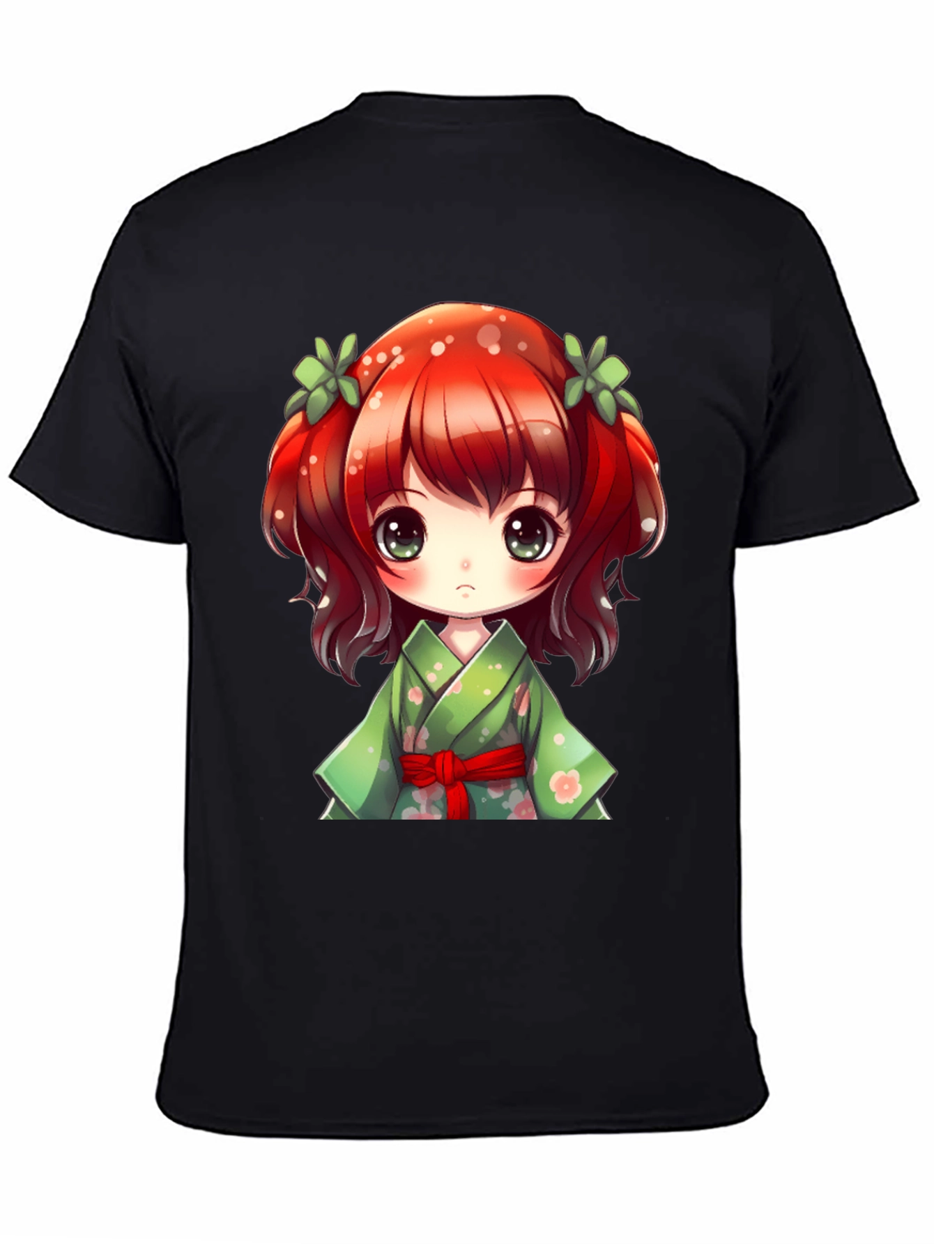 Black Anime Girl Graphic Tee - Kawaii Style view 4