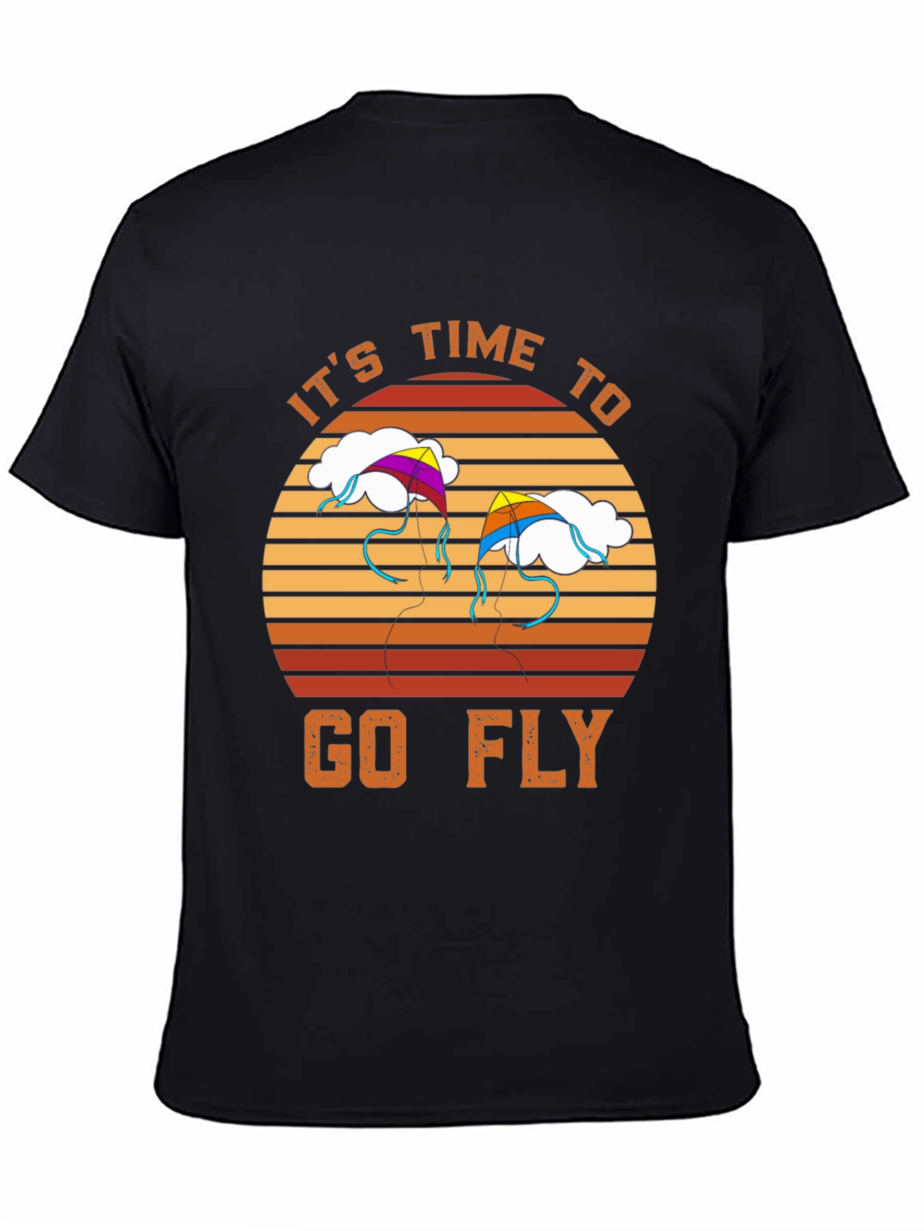 Black It's Time to Go Fly T-Shirt view 4