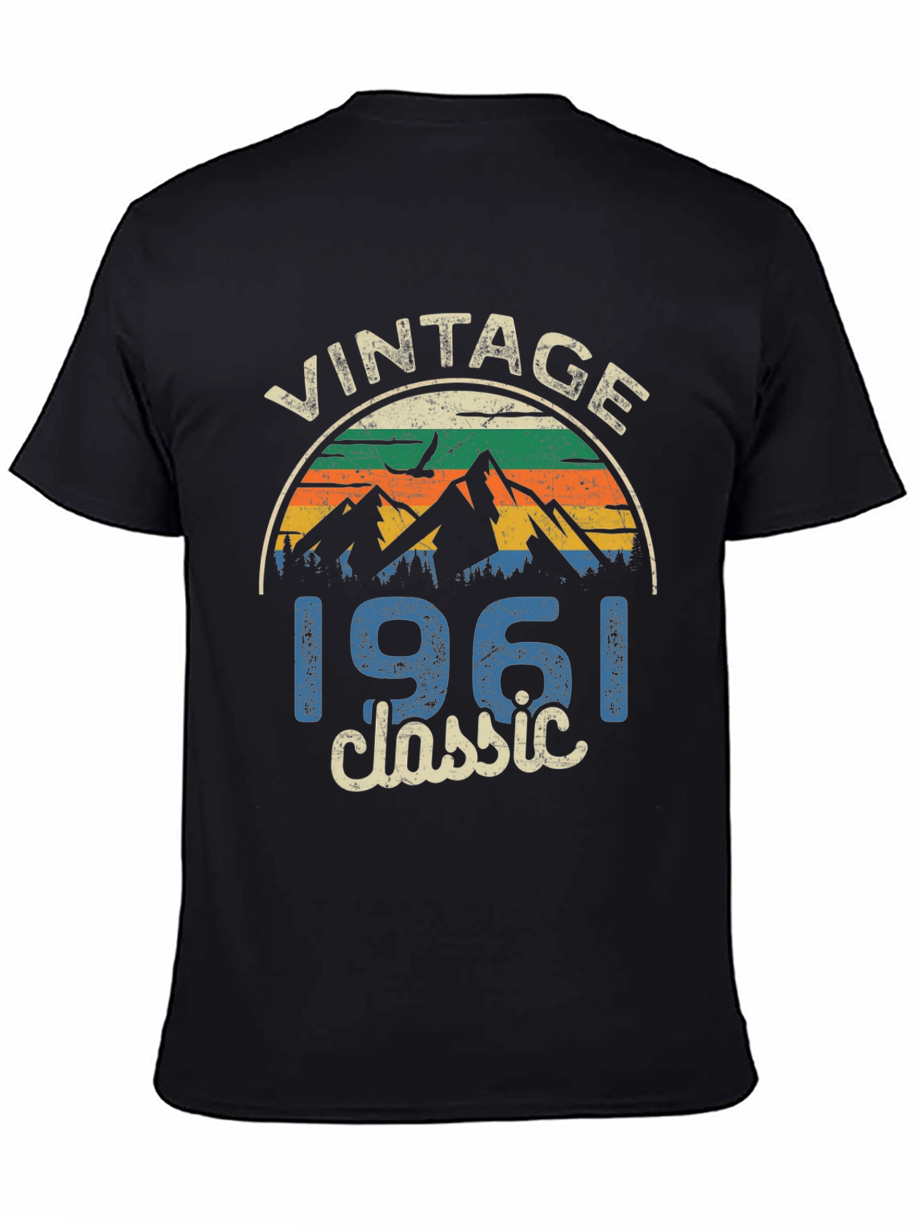 Black Vintage 1961 Classic Graphic T-Shirt view 4
