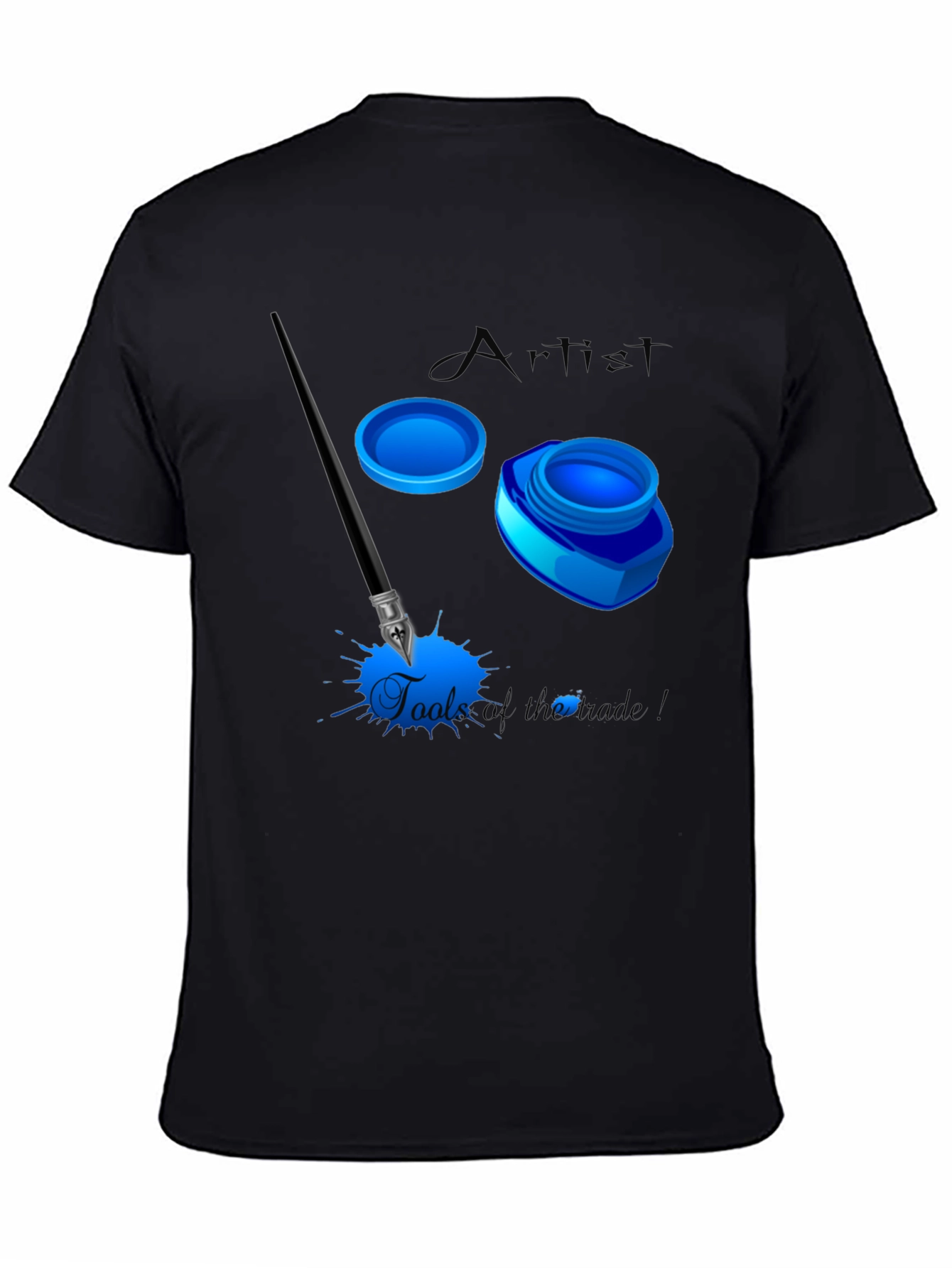 Black Artist's Tools Graphic T-Shirt view 4