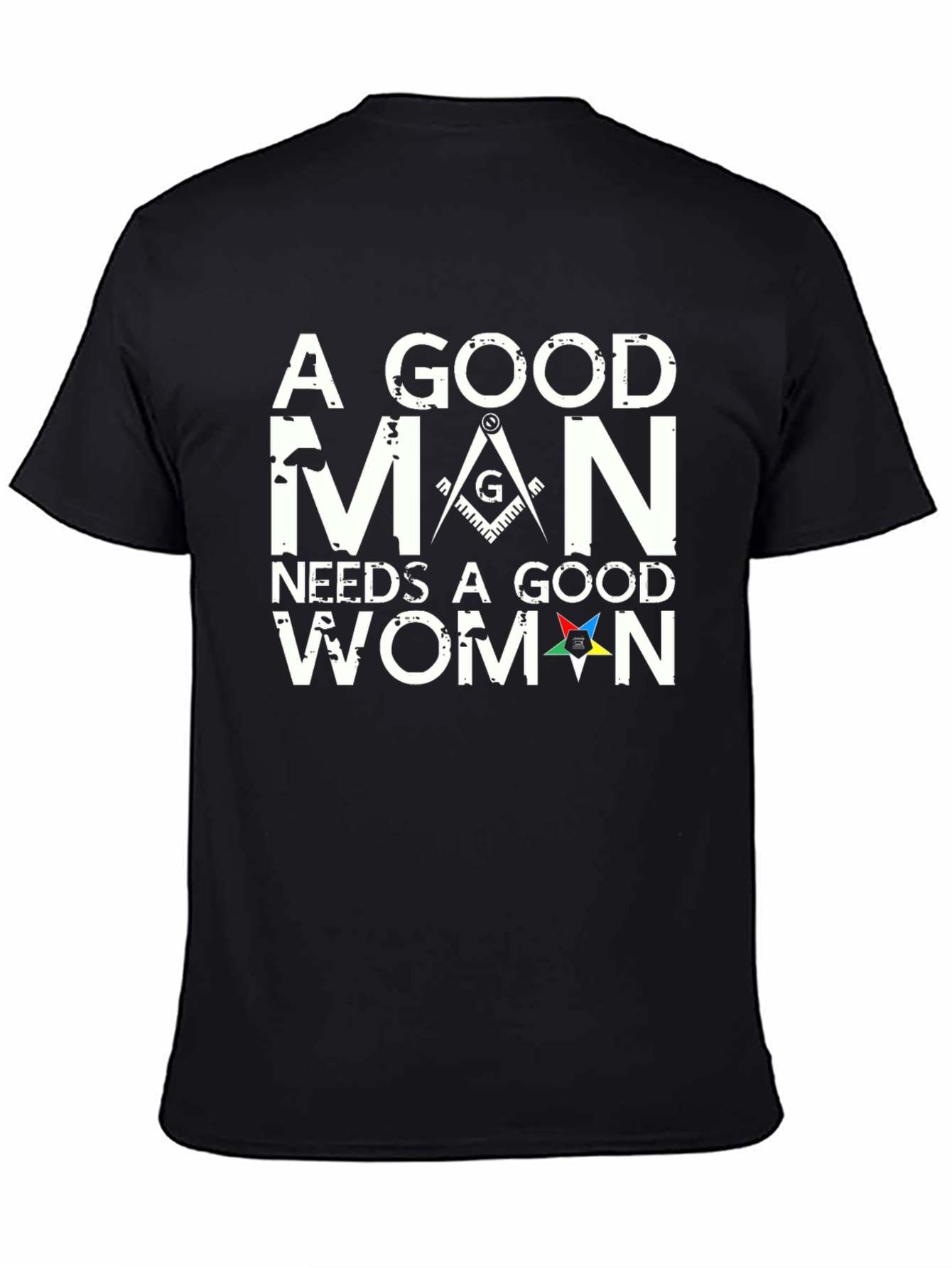 Black A Good Man Needs a Good Woman Graphic T-Shirt view 4