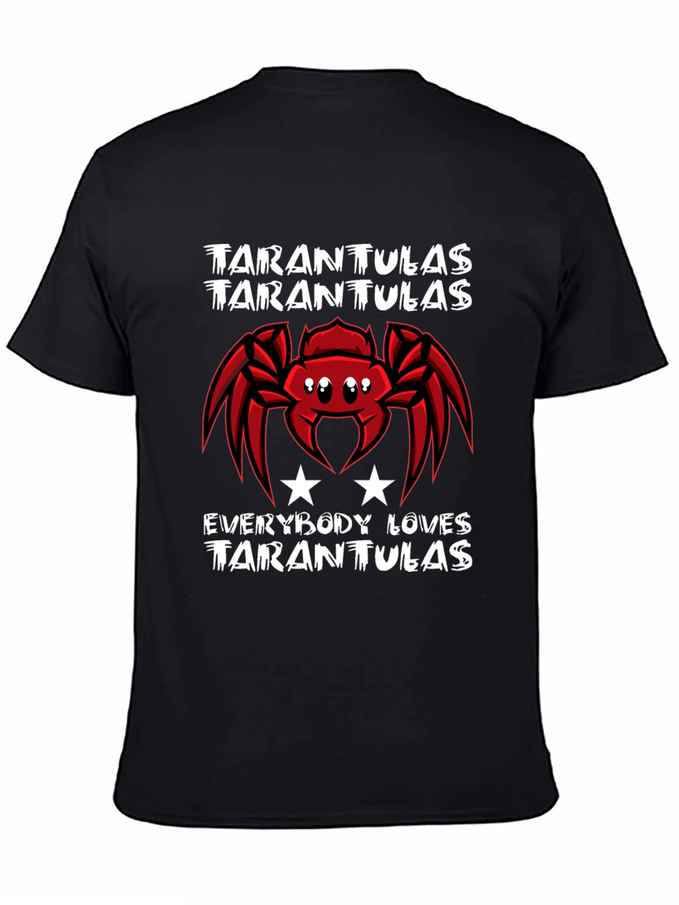 Black Tarantulas Graphic Tee - Everybody Loves Tarantulas T-Shirt view 4