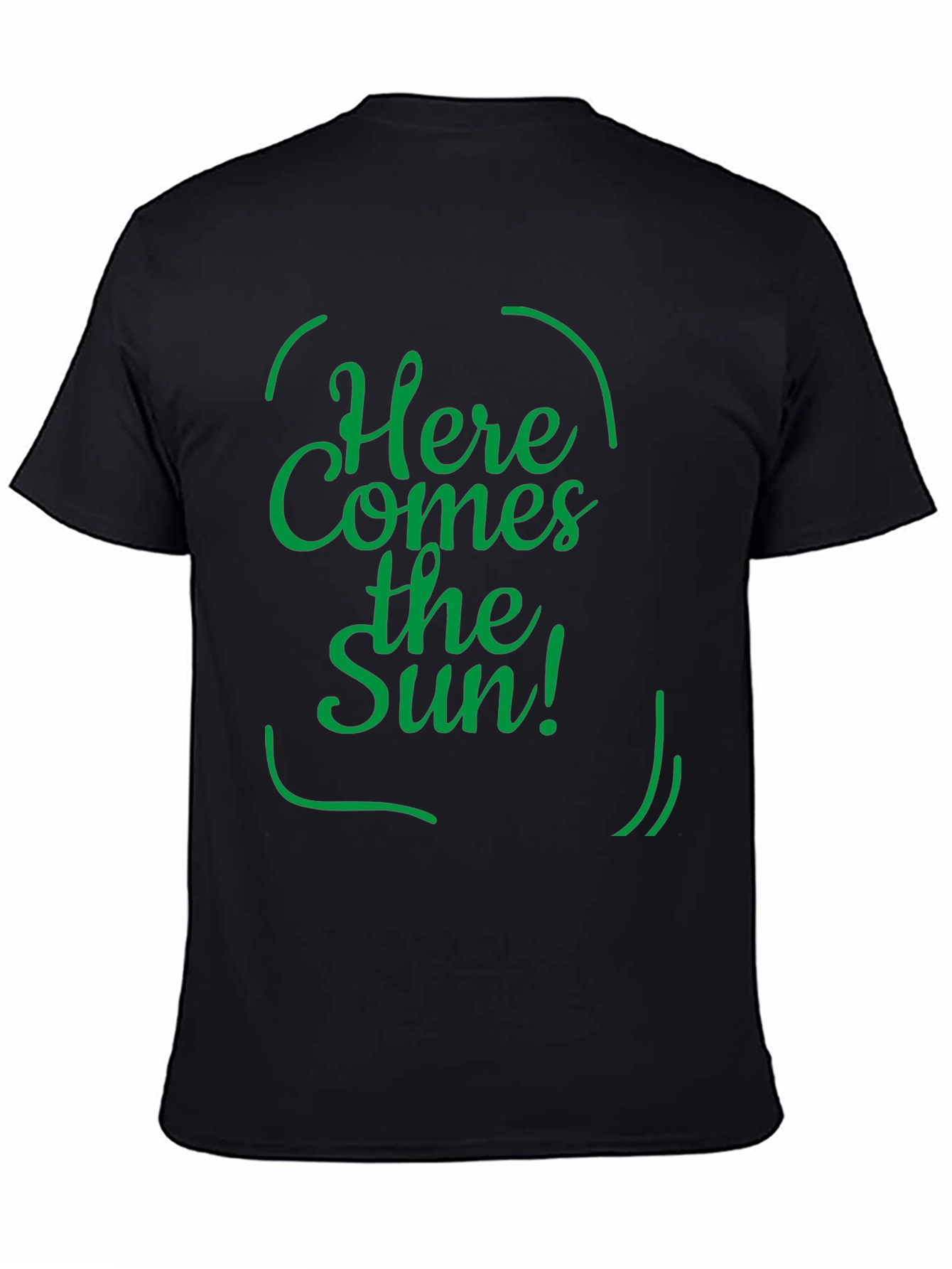 Black Here Comes the Sun T-Shirt - Classic Black Tee view 4