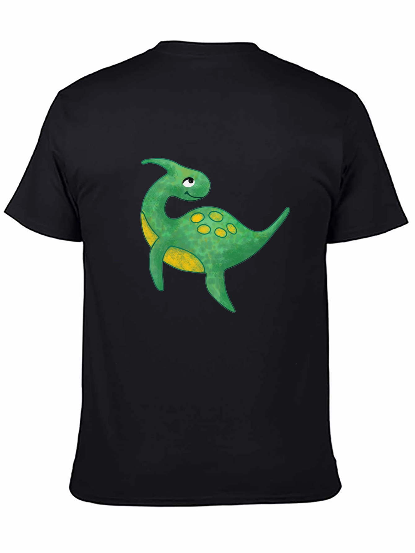 Black Dinosaur Graphic Tee - Quirky Black T-Shirt view 4