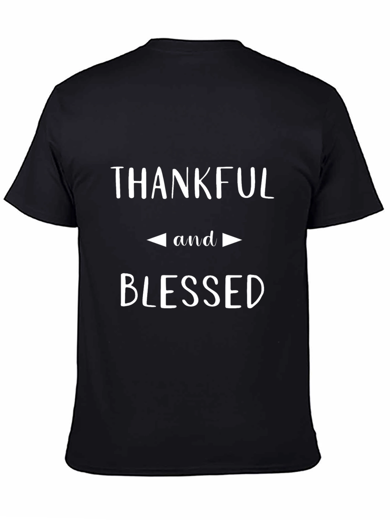 Black Thankful and Blessed Graphic T-Shirt view 4