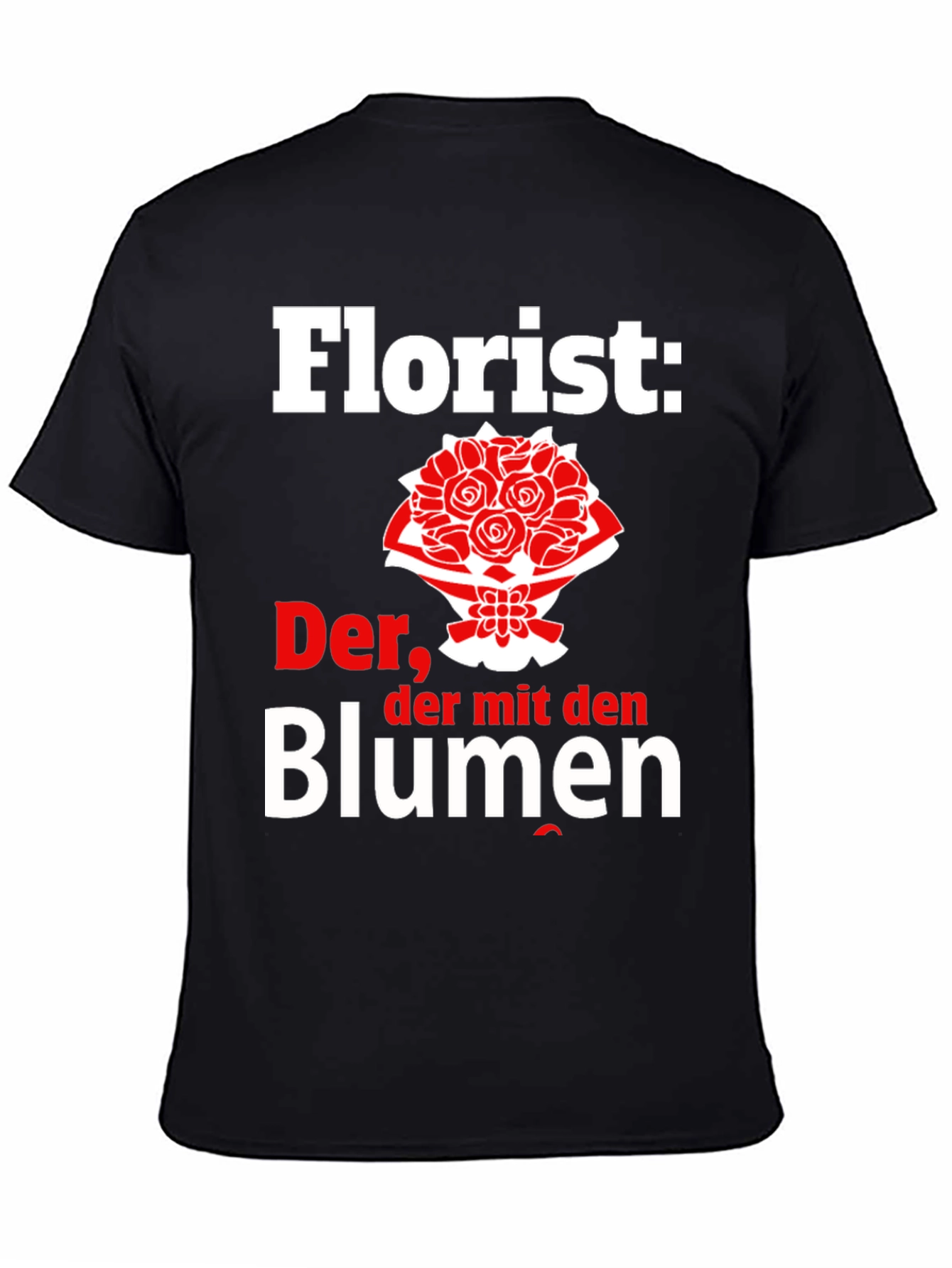 Black Florist T-Shirt - Der, der mit den Blumen view 4