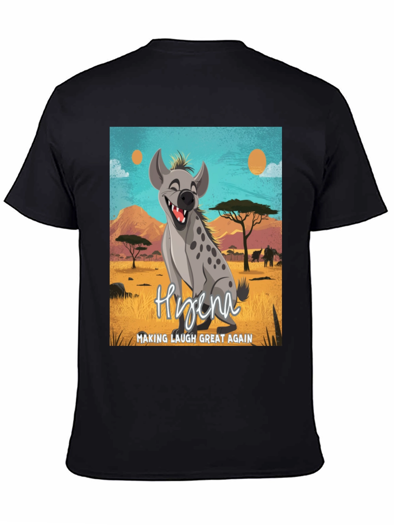 Black Hyena Making Laugh Great Again T-Shirt view 4
