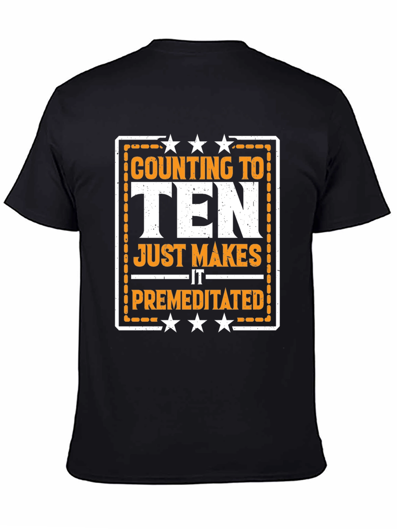 Black Counting to Ten T-Shirt - Funny Sarcastic Graphic Tee view 4