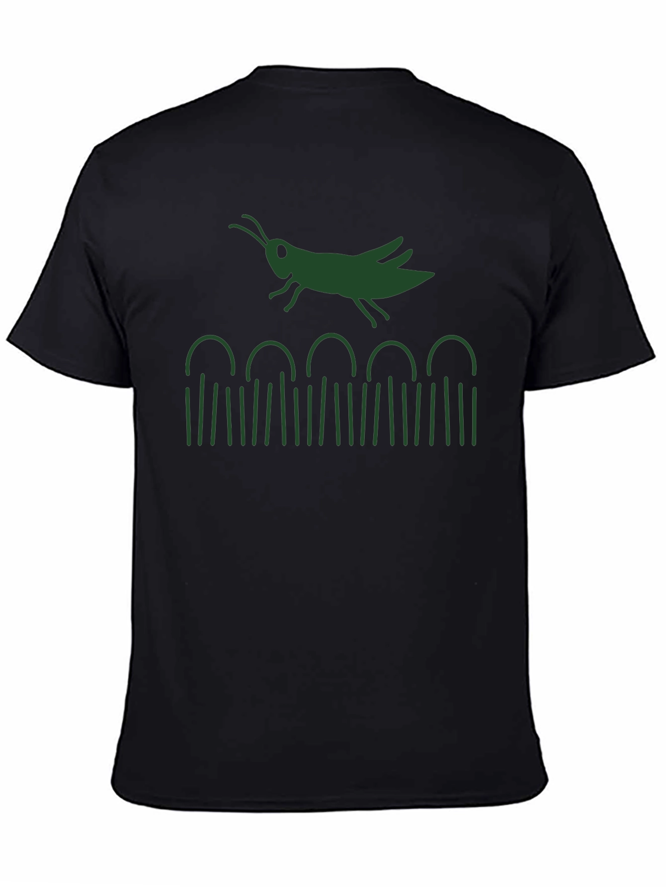 Black Grasshopper Hurdles T-Shirt - Cool Graphic Tee view 4