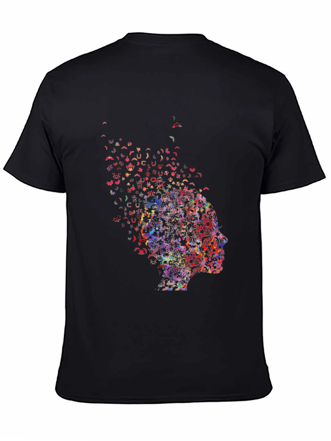 Black Abstract Mind T-Shirt - Artistic Graphic Tee view 4