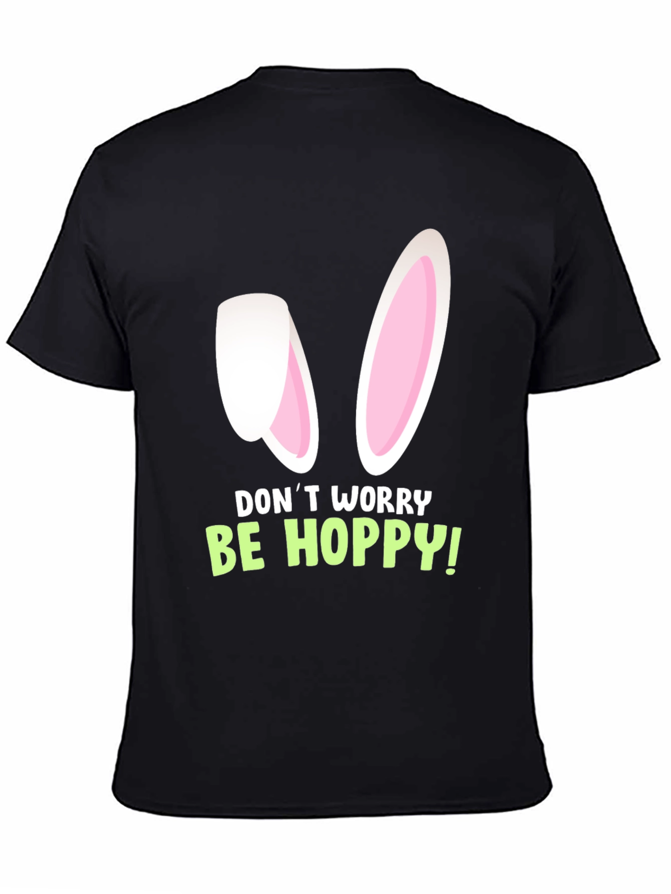 Camiseta Negra "¡No te preocupes, sé feliz!"