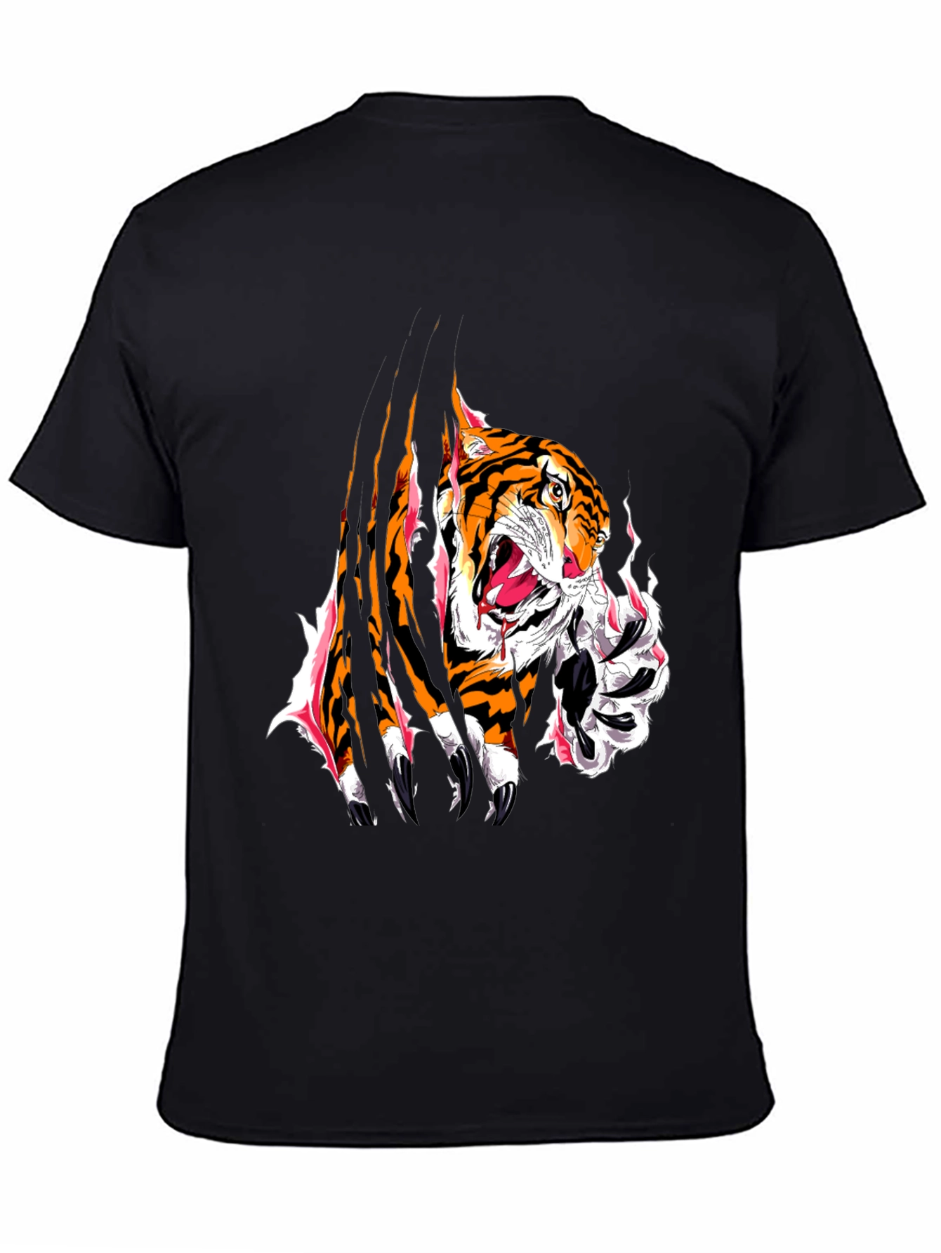 Black Tiger Graphic Tee - Bold Animal Print view 4