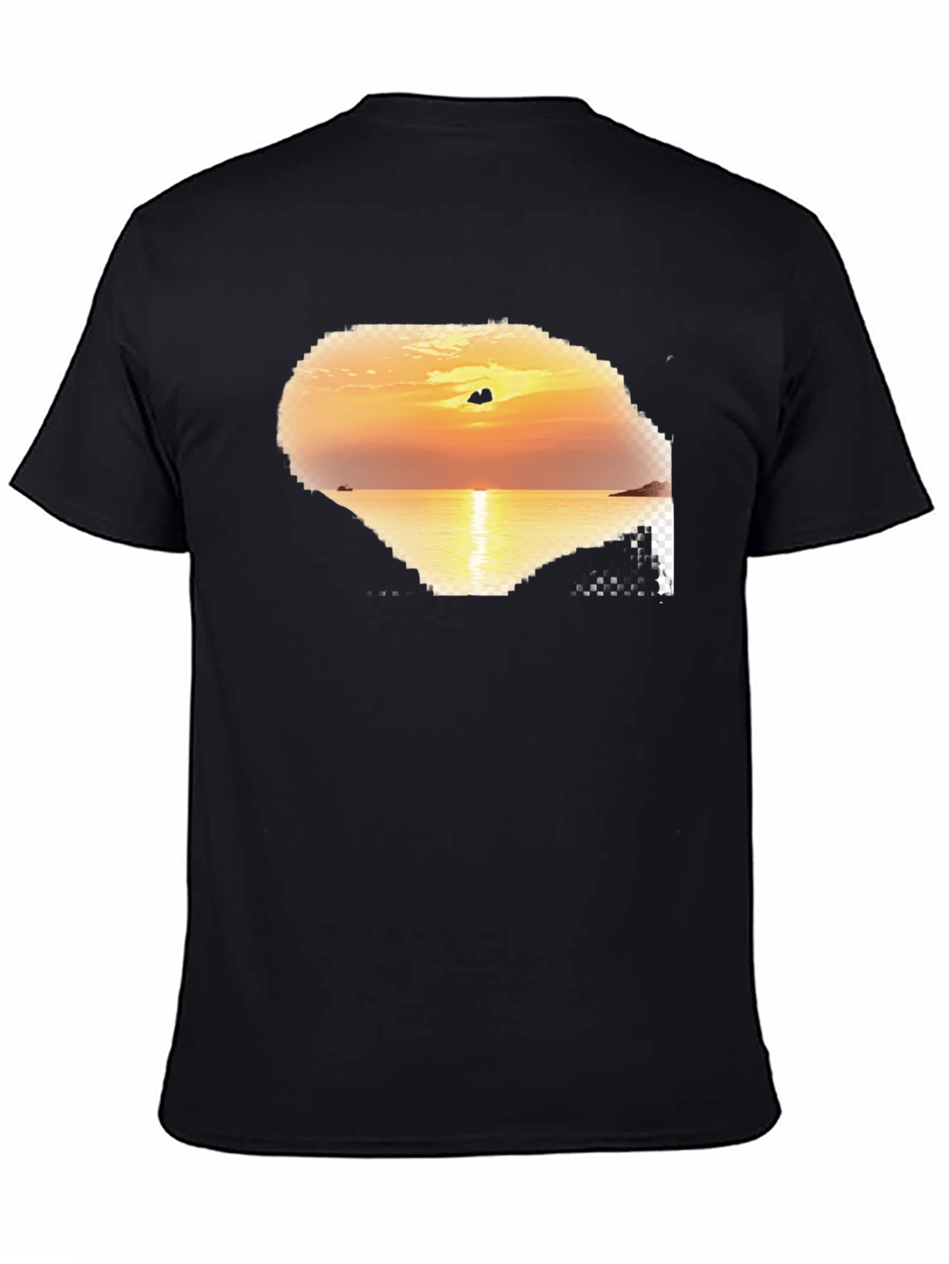 Black Sunset Beach Graphic Tee - Coastal Vibes view 4