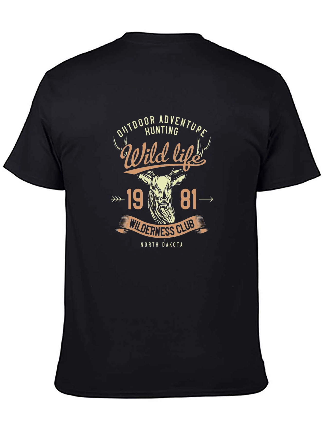Black Outdoor Adventure Wildlife T-Shirt view 4