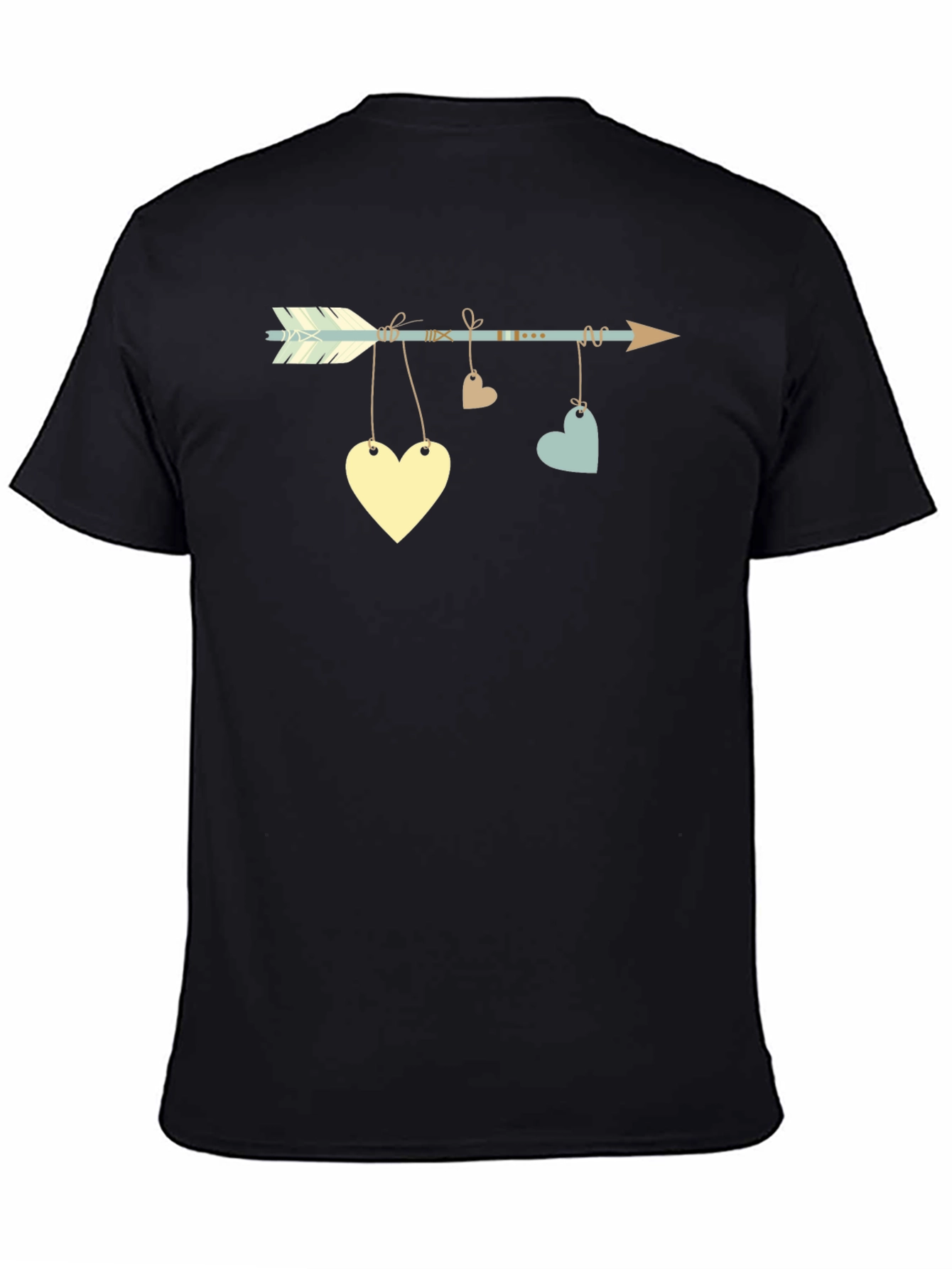 Black Arrow Heart Graphic Tee view 4