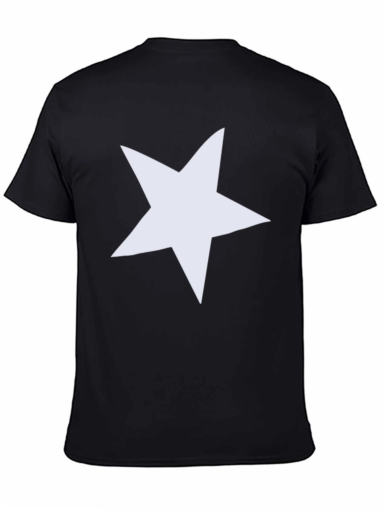 Black Bold Star Graphic Tee - Black Cotton Casual view 4