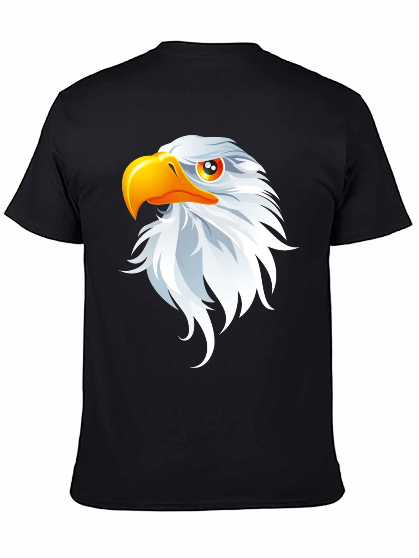 Black Eagle Graphic Black T-Shirt - Patriotic Design view 4