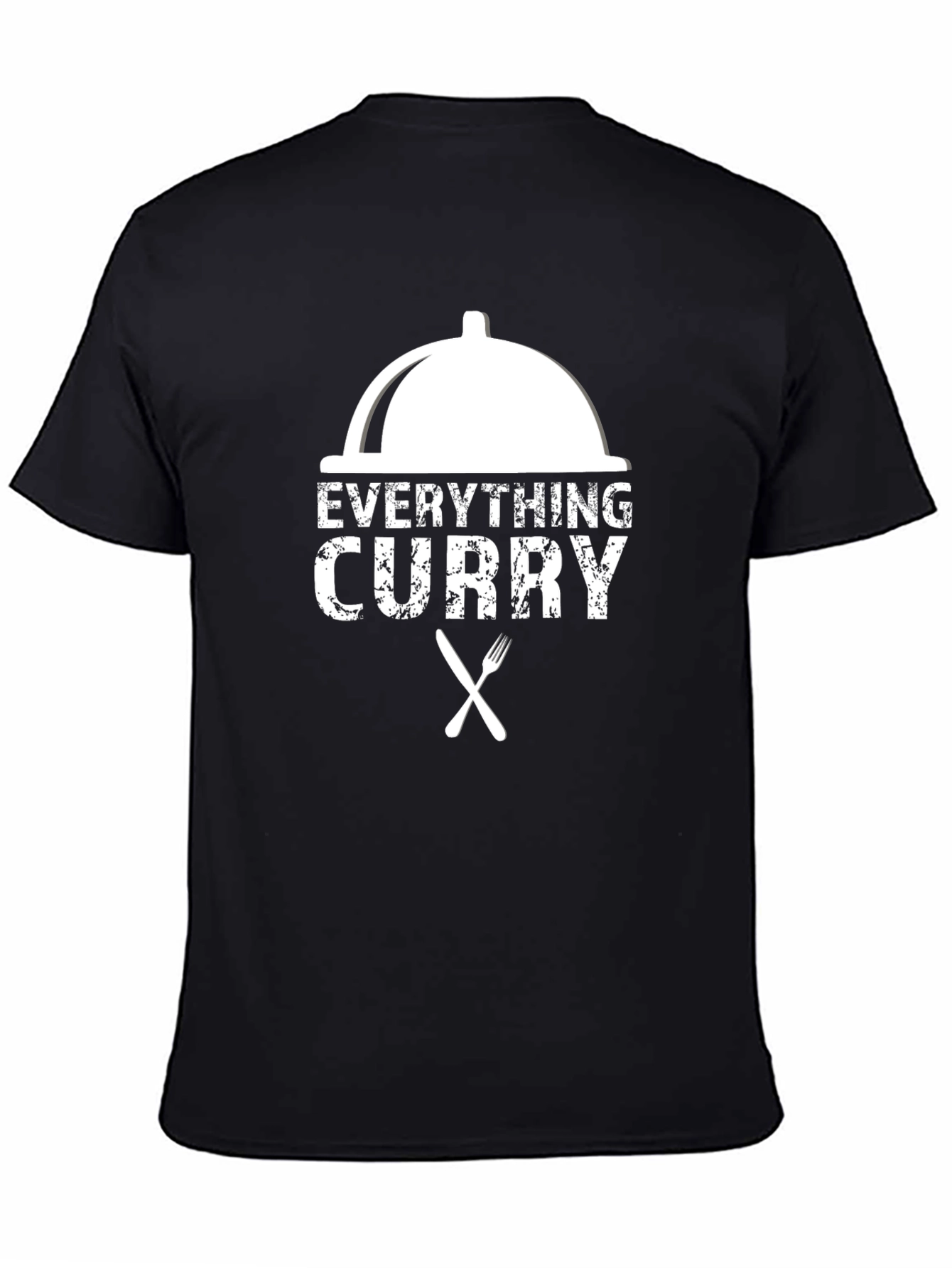 Black Everything Curry T-Shirt - Foodie Design view 4