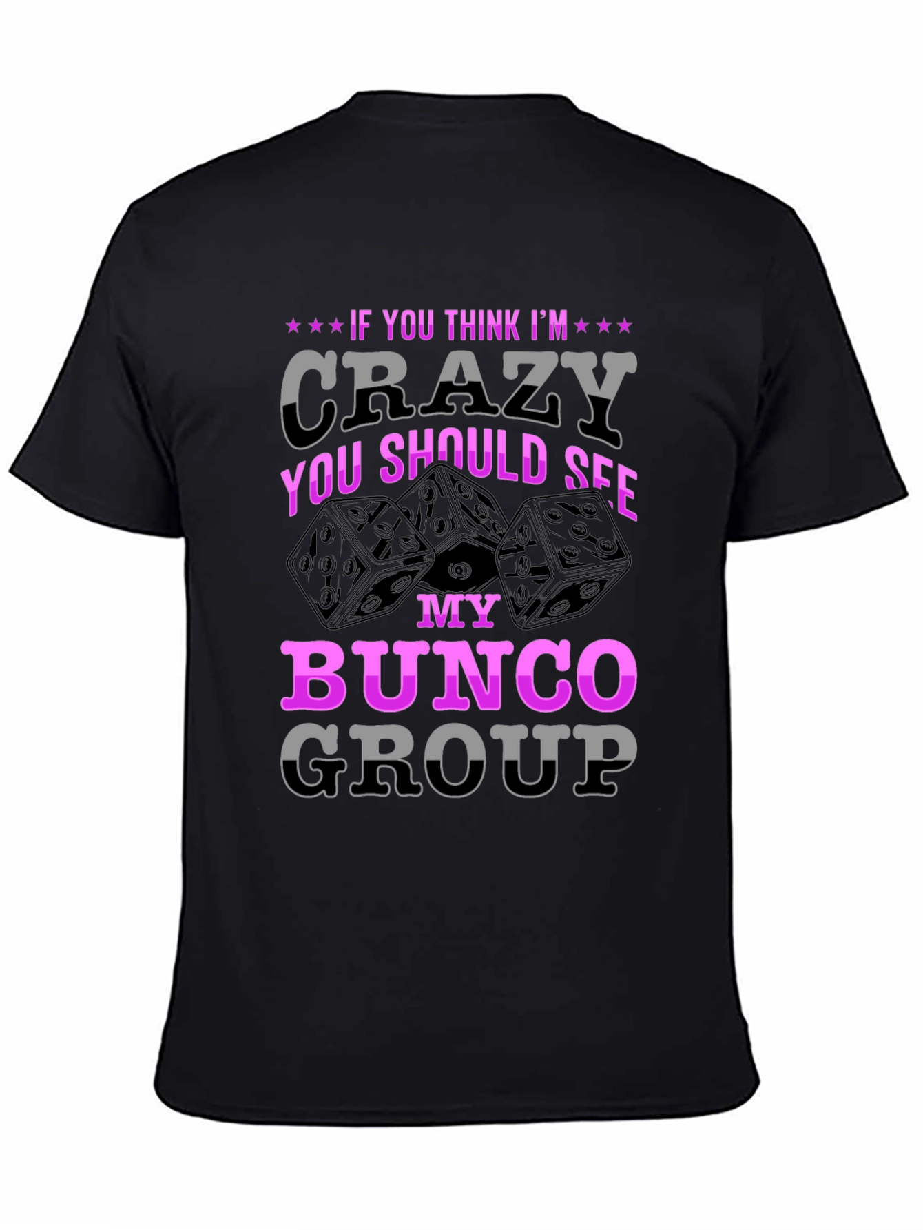 Black Crazy Bunco Group Graphic Tee view 4
