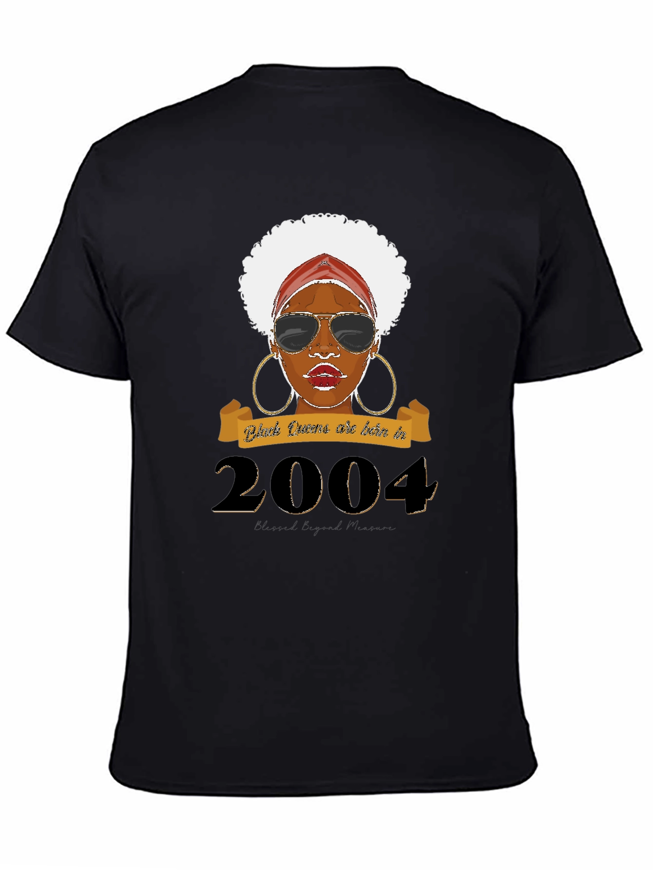 Black Black Queen Born In 2004 T-Shirt view 4