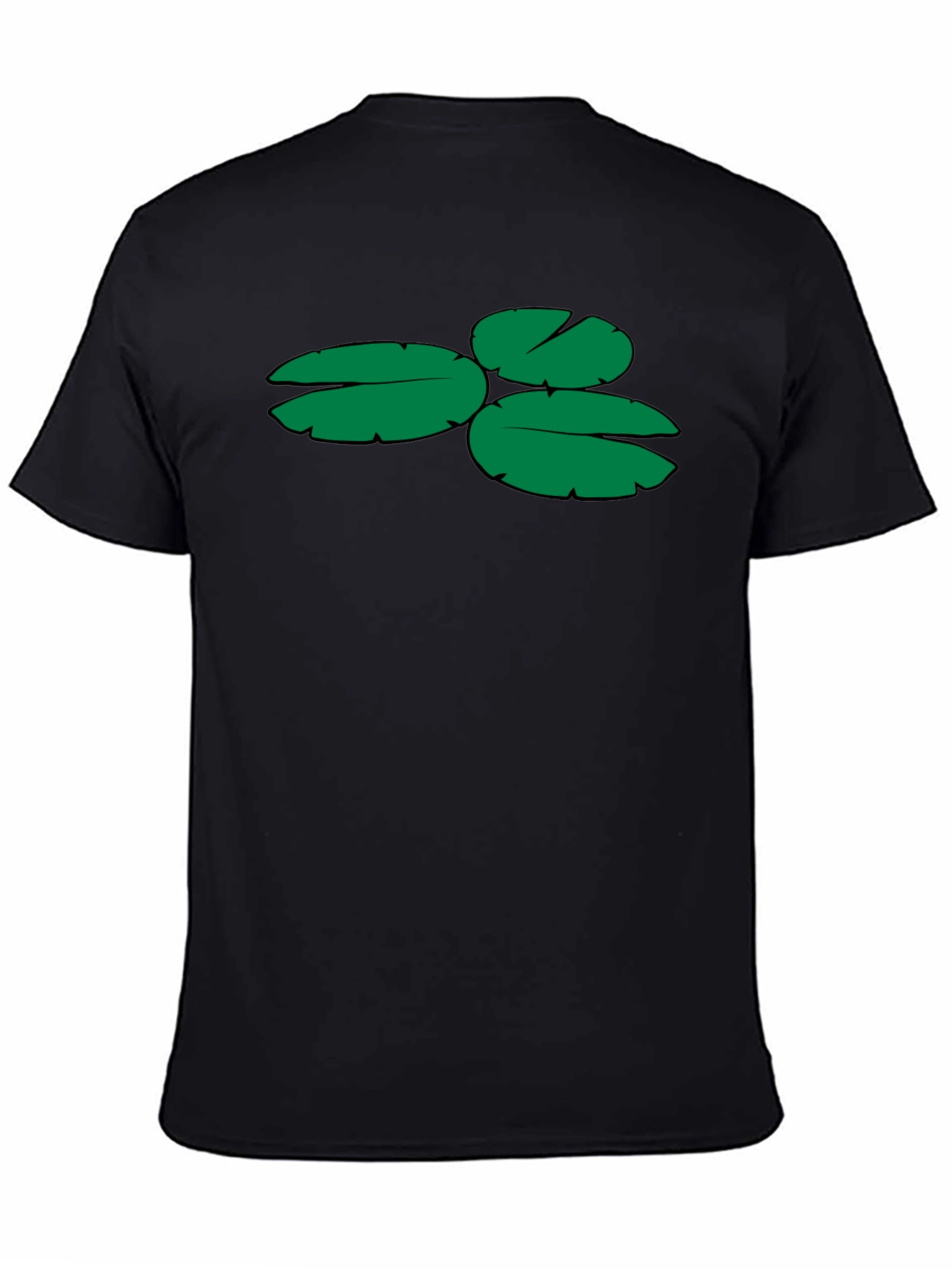 Black Lily Pad Graphic Tee - Soft Cotton Blend view 4