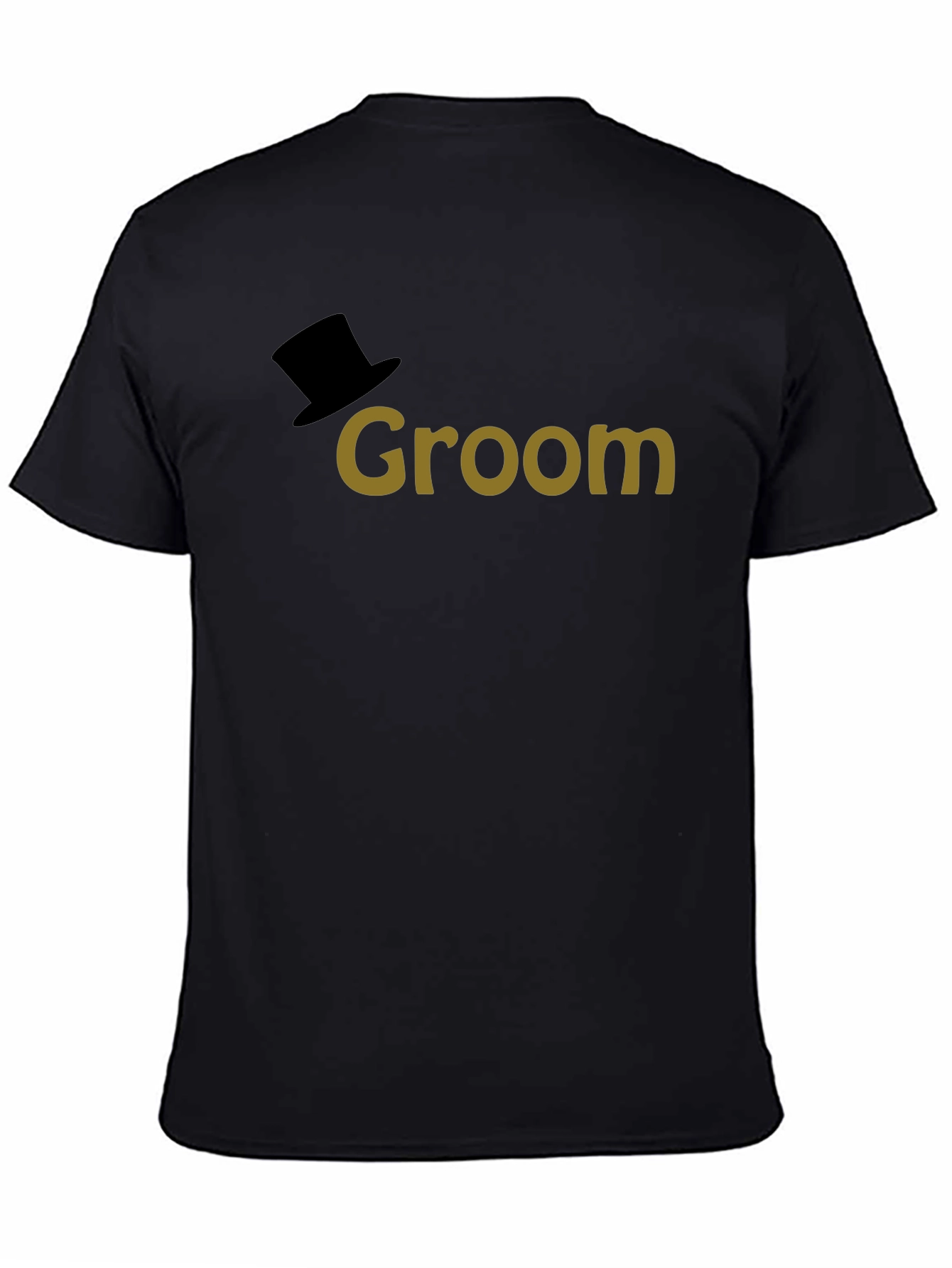 Black Groom Top Hat T-Shirt - Wedding Apparel view 4