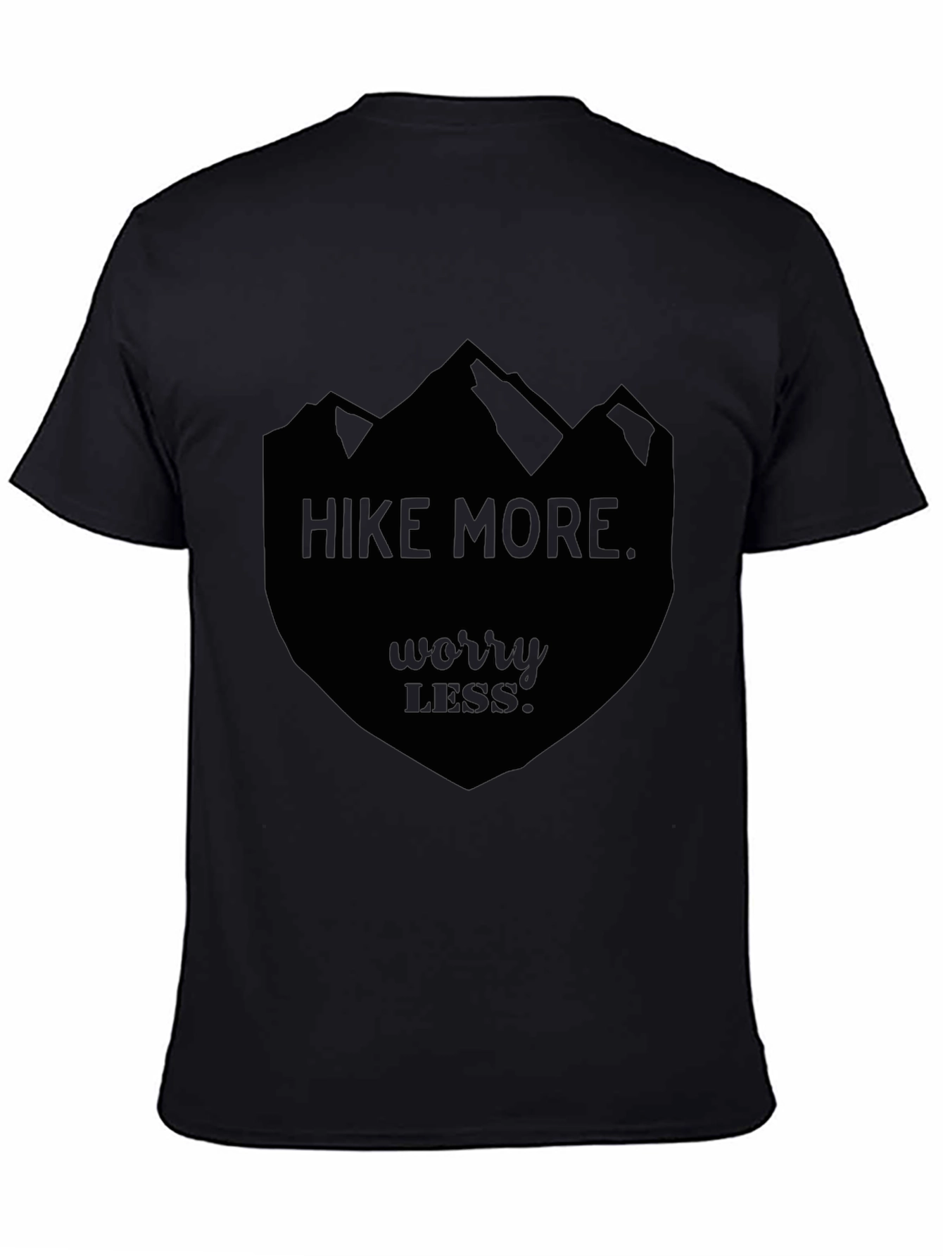 Black Hike More Worry Less Black Graphic Tee view 4