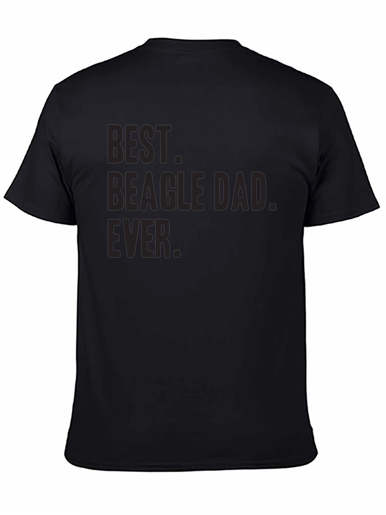 Black Best Beagle Dad Ever Graphic Tee - Men's Black T-Shirt view 4