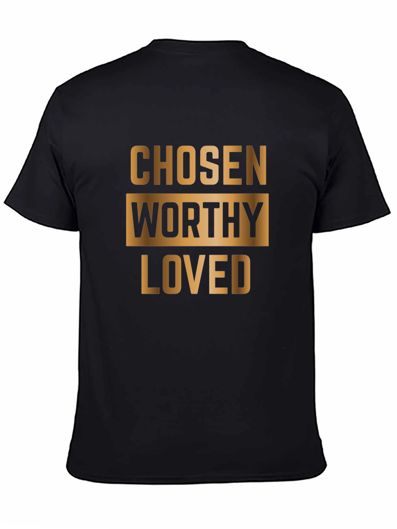 Black Chosen Worthy Loved Graphic T-Shirt - Black Cotton Blend view 4