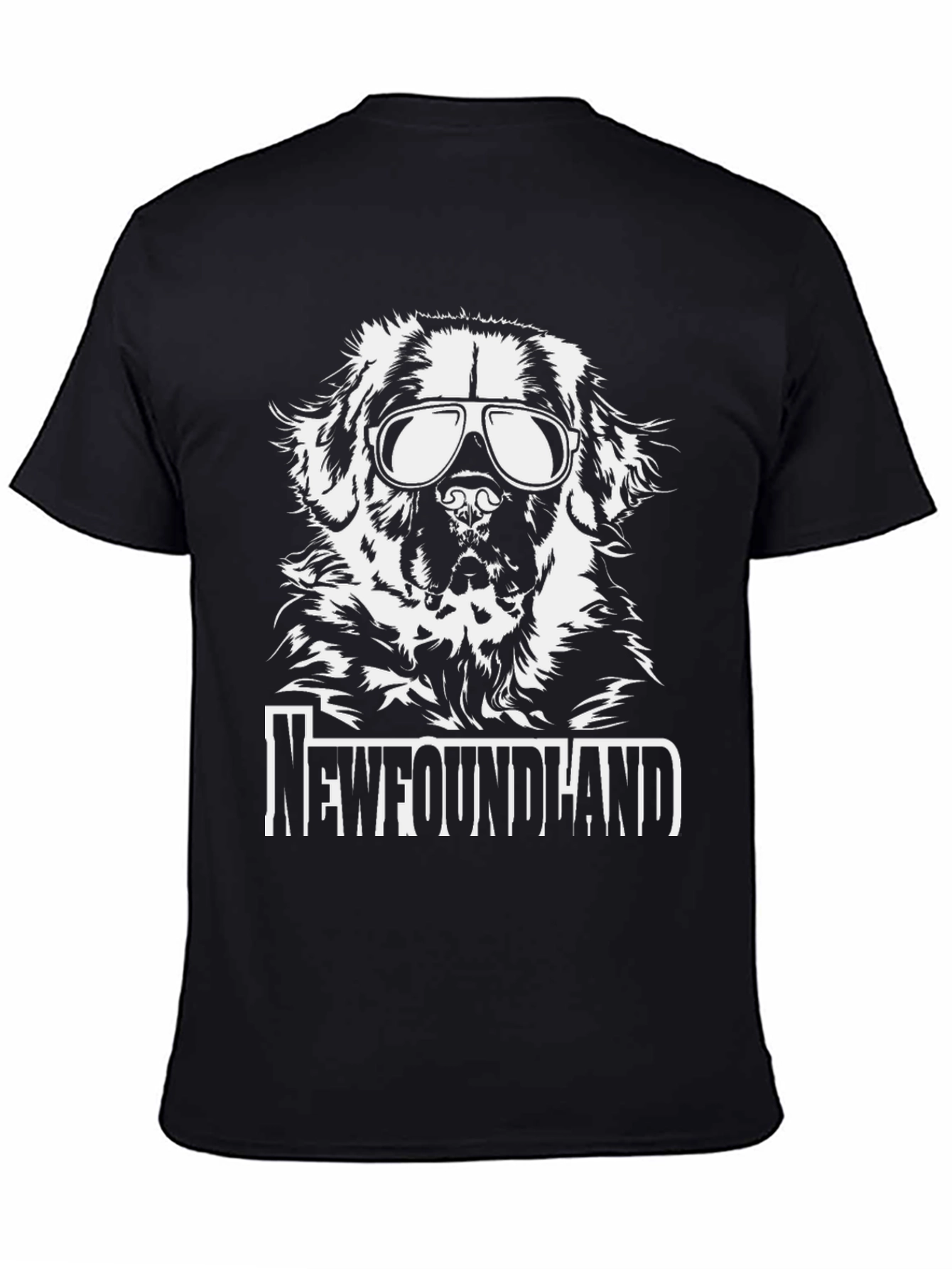 Newfoundland Dog Sunglasses Graphic Tee - 4