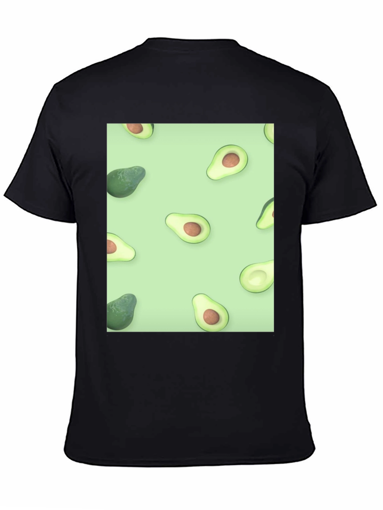 Black Avocado Patterned T-Shirt - Stylish & Unique! view 4