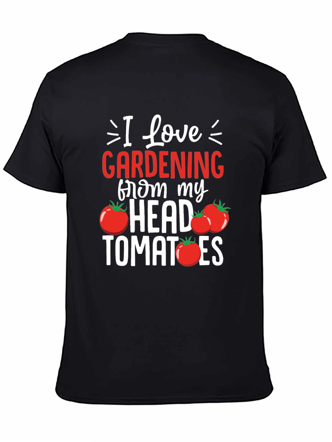 Black Gardening Tomato T-Shirt view 4