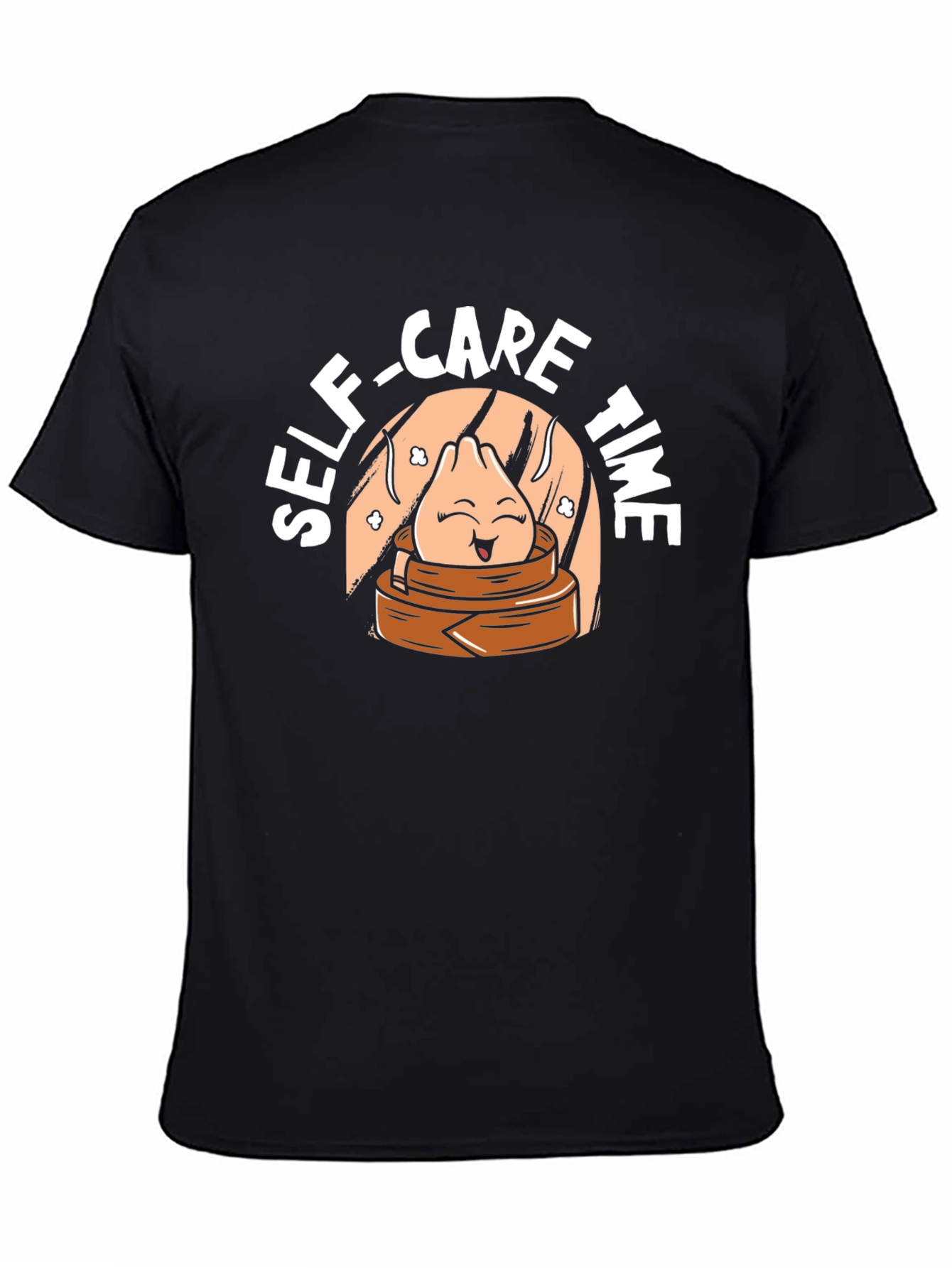 Black Self-Care Time Dumpling T-Shirt view 4
