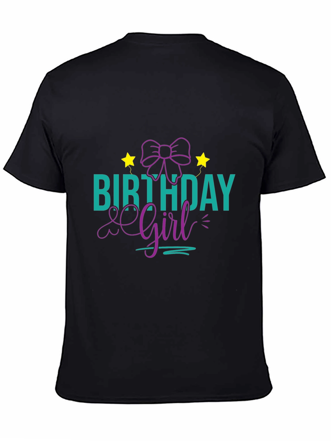 Black Birthday Girl T-Shirt - Fun Celebration Tee view 4