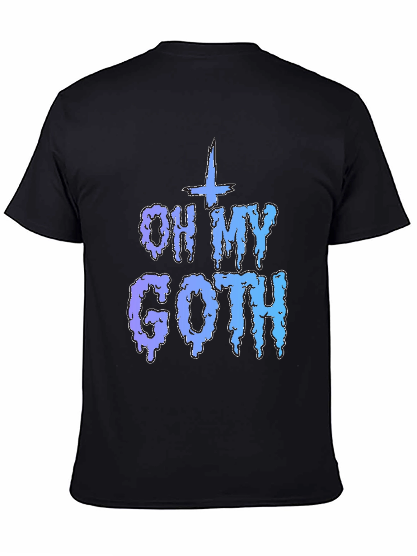 Black Oh My Goth T-Shirt - Black Crew Neck view 4