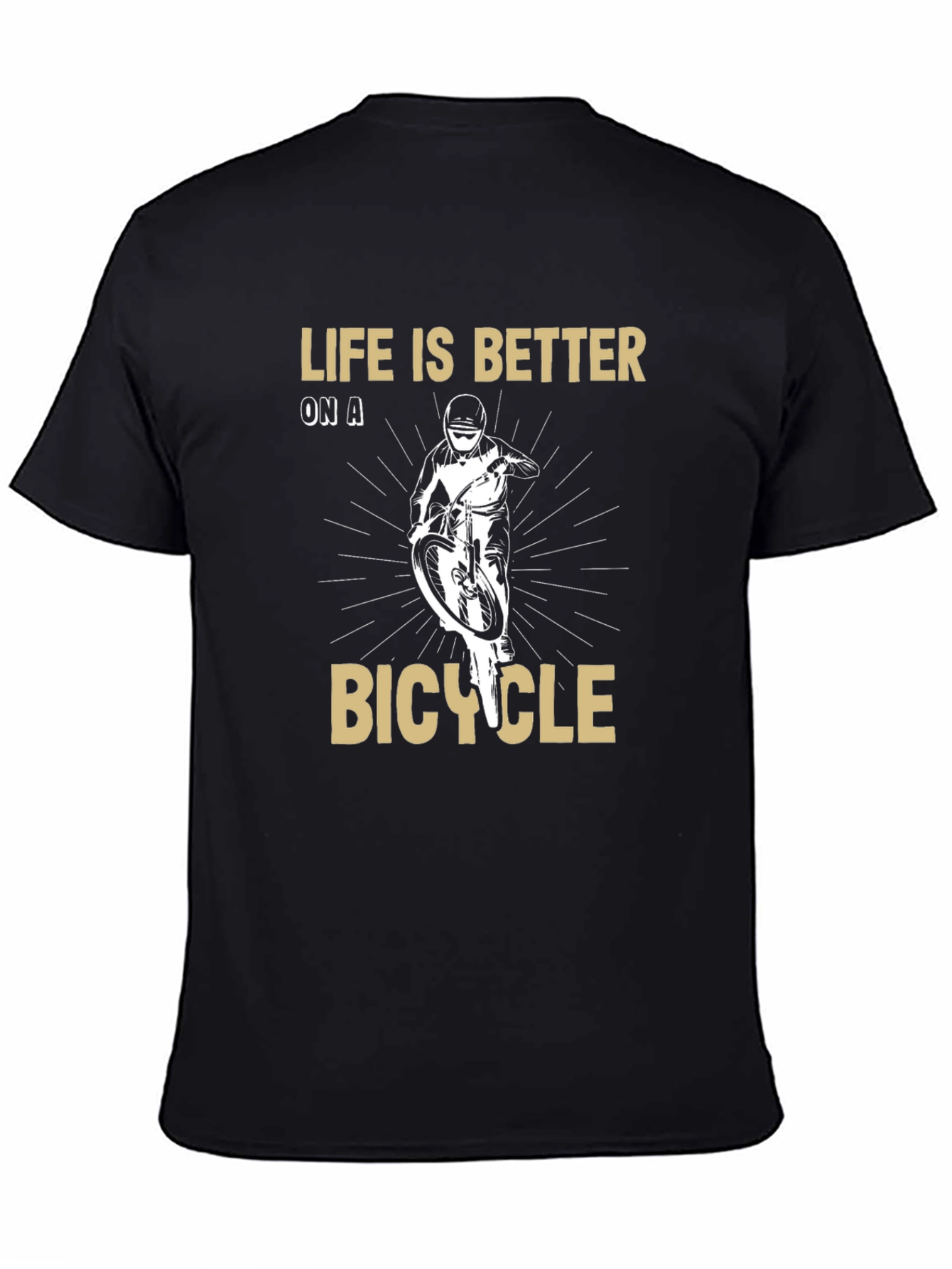Black Life is Better on a Bicycle T-Shirt view 4