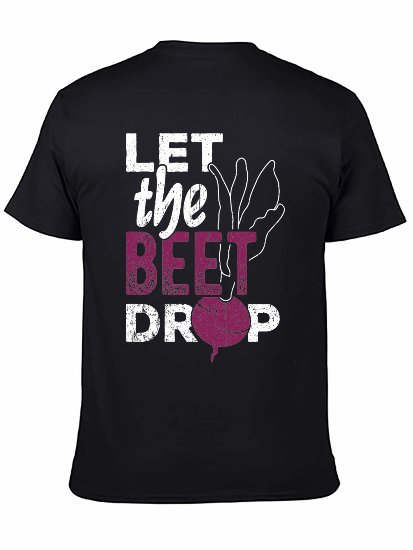 Black Let the Beet Drop Graphic T-Shirt view 4
