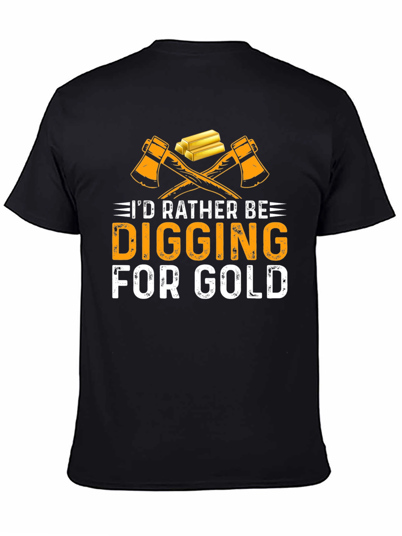 Black Digging For Gold T-Shirt - Miner Gift Idea view 4