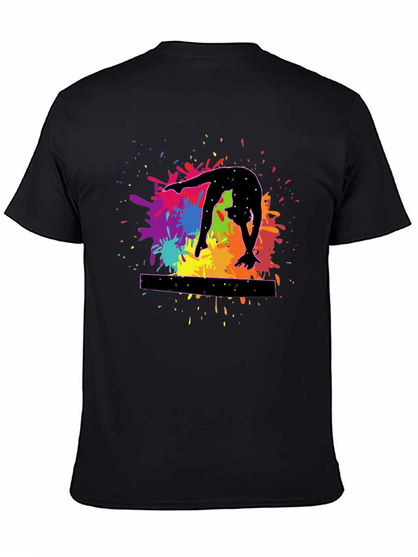 Gymnast Splash T-Shirt - Balance Beam Tee - 4