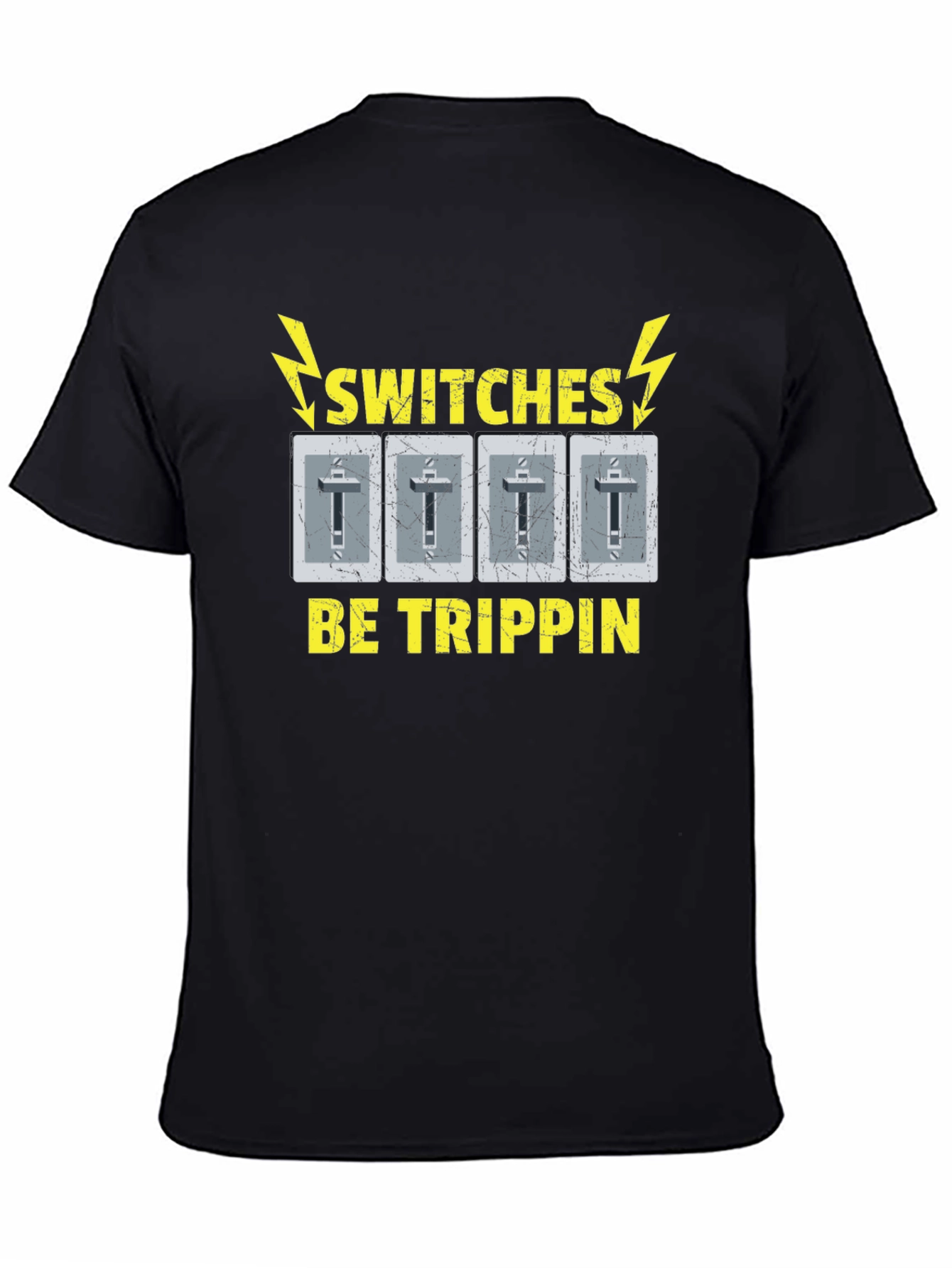 Black Switches Be Trippin' Funny Graphic T-Shirt view 4