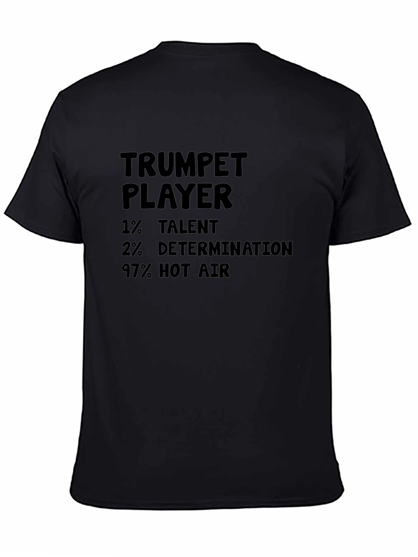 Black Trumpet Player Humor Graphic Tee view 4