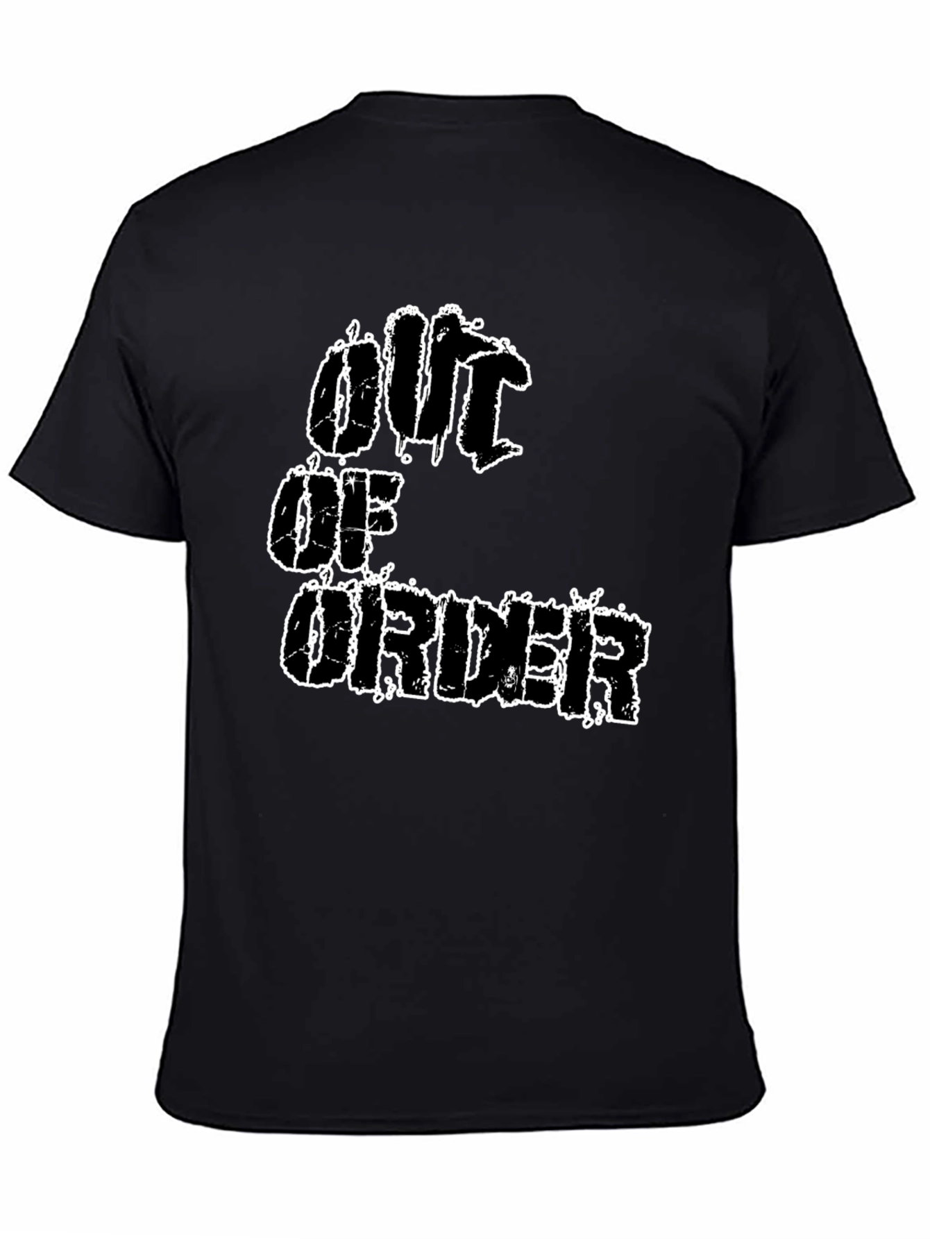 Black Out Of Order Graphic T-Shirt - Black view 4