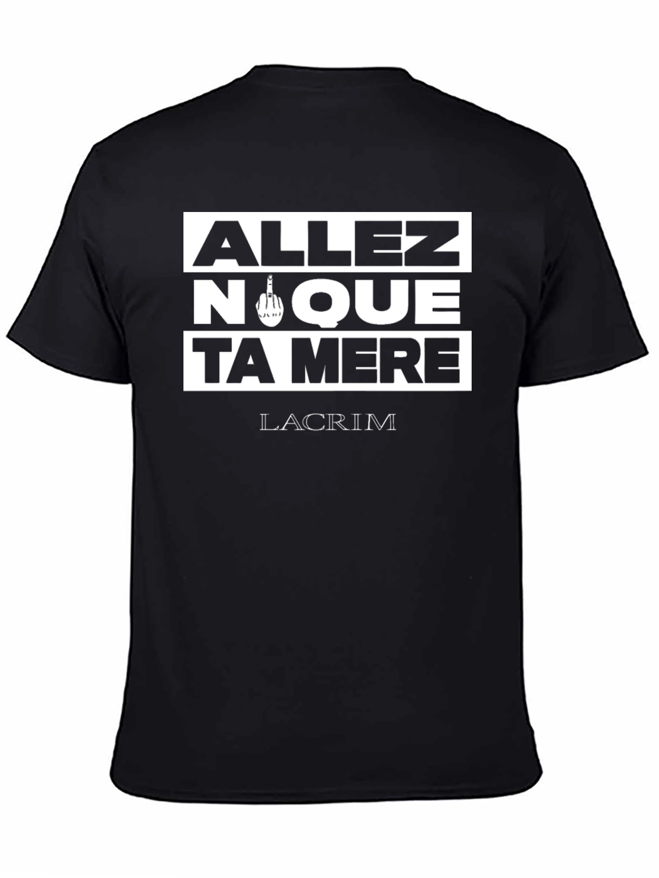 Black Allez N*** Ta Mere Graphic Tee - Edgy Streetwear view 4